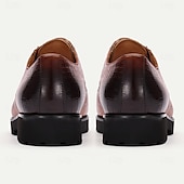 economico Scarpe Eleganti Elementari-Per uomo Oxford Uncinetto Scarpe Bullock Di pelle Pelle Tessuto in nylon Traspirante Comodo Con lacci intrecciali Marrone Autunno Inverno