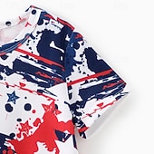 billiga Pojkens 3D Vision &amp; Geometri-Pojkar 3D Grafisk Stjärnor T-shirt Kortärmad Sommar Vår Mode Grundläggande Barn 4-12 år Rund hals Utomhus Ledigt Dagligen Normal