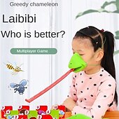 رخيصةأون ألعاب المقالب والطرائف العملية-لعبة لسان الضفدع مع نفخ الهواء، حزمة من الحشرات المكونة من قطعتين وأربع قطع من الورق المقوى، لعبة متعددة اللاعبين