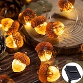cheap Solar String Lights-4M 40LED Solar Cherry Blossom Mushroom Hazelnut Copper Wire String Lights Outdoor Waterproof Christmas Thanksgiving Garden Party Balcony Home Decoration