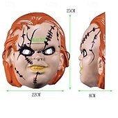 olcso Maszkok-Chucky Maszk Halloween-kellékek Felnőttek Férfi Ijesztő jelmez Mindszentek napja Farsang Könnyű farsangi jelmez