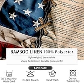  Camicia Patriottica da Uomo Bandiera Americana per il Giorno dell'Indipendenza Camicia con Bottoni Manica Lunga Casual Vacanza Quotidiana Estate Primavera e Autunno Colletto Grande Colletto a Fascia