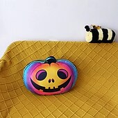 お買い得  装飾用クッションカバー-ハロウィーンの光るカボチャのゴーストのぬいぐるみ枕、お祝いや楽しい家の装飾