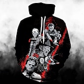 levne Hrůza-předvečer Všech svatých Zombie Kapuce Tisk 3D Přední kapsa Grafika Pro Pro páry Pánské Dámské Dospělé předvečer Všech svatých Karneval Plesová maškaráda 3D tisk Dovolená předvečer Všech svatých