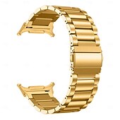 cheap Samsung Watch Bands-Watch Band for Samsung Galaxy Watch Ultra 47mm Stainless Steel Replacement  Strap Men Vintage Business Band Wristband