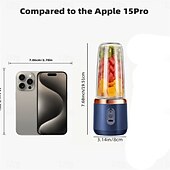 cheap Kitchen Appliances-1pc Dual Cup Electric Juicer Portable Rechargeable Juice Blender Cup Multi-Function Fruit &amp; Vegetable Juice Maker Cup For Home Kitchen Car Charging Power Bank &amp; Laptop Charging Outdoor Picnic
