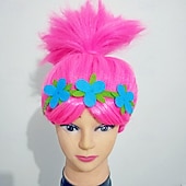 cheap Anime Wigs-Fashion Trolls Magic Hair Elf Bobby Princess Troll Wig Masquerade Cosplay Holiday Wig Anime Cosplay