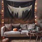 billiga Halloween dekoration-halloween dekorationer hängande gobeläng spöke gå hund väggkonst stor gobeläng väggmålning dekor fotografi bakgrund filt gardin hem sovrum vardagsrum dekoration