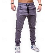levne Cargo kalhoty-Pánské Kargo kalhoty Běžec Taktické kalhoty Kalhoty Šňůrky Elastický pas Multi kapsa Bez vzoru Nositelný Venkovní Denní Outdoor a turistika Módní Klasické Černá Armádní zelená Lehce elastické