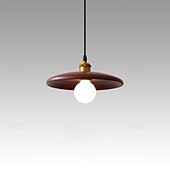cheap Pendant Lights-LED Pendant Light 28cm 1-Light Wooden Retro Farmhouse Modern E26/E27 Pendant Lantern Design Ceiling Light 5W Fixture for Kitchen Island Dining Room Hallway Bedroom Living Room 110-240V