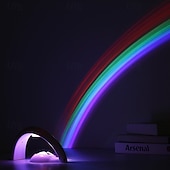 cheap Sunset Projector Lamp-Rainbow Projector Lamp, Ambiance Light, Colorful LED Night Projector Lamp, Table Lamp, Battery-Powered and USB Rechargeable Light