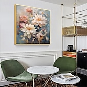 economico Quadri fiori/botanica-dipinto a mano astratto fiore dipinto a olio fatto a mano astratto albero in fiore dipinto a olio albero colorato in fiore su tela pianta fatta a mano dipinto floreale opera d&#039;arte pittura paesaggio