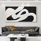 preiswerte Landschaftsgemälde-Ölgemälde handgemachtes balck abstraktes Ölgemälde beige Wabi Sabi Ölgemälde handgemalte Wandkunst schwarz beige abstraktes Gemälde große Wandkunst strukturiertes Leinwandgemälde neutrales