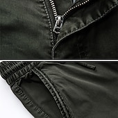 cheap Cargo Pants-Men&#039;s Cargo Pants Joggers Tactical Pants Trousers Buttons Multi Pocket Elastic Cuff Plain Wearable Outdoor Daily Camping &amp; Hiking Fashion Classic Black Wine