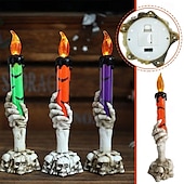 cheap Halloween Indoor-1 Pc 21.5cm Halloween Ghost Hand LED Electronic Candle Decorative Light Indoor Restaurant Party Decoration Light Decoration Light