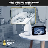 cheap Baby Monitors-4.3 Inch Video Baby Monitor With Camera PTZ Zoom Babyphone Cam Security Protection Surveillance Cameras