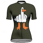 abordables Maillots pour femmes-Femmes Maillot de cyclisme Dessin animé Manche Courte Cyclisme T-shirt Top avec 3 poches arrière VTT Vélo tout terrain Cyclisme sur route Séchage Rapide Fermeture Éclair Frontale Évacuation de