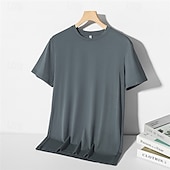 cheap Running Tee &amp; Tank Tops-Men&#039;s Running T-Shirt Short Sleeve Tee Tshirt Casual Athleisure Breathable Quick Dry Soft Gym Workout Running Walking Sportswear Activewear Solid Colored Dark Grey Black White