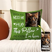 Недорогие Текстиль-Подушка с фотографией питомца, персонализированная памятная декоративная подушка, подарок в знак сочувствия при потере питомца, подарок для собаки или кошки