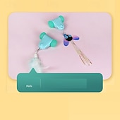 Недорогие Игрушки для собак-Плюшевые игрушки Игрушка с перьями Интерактивная игрушка Игрушка для мышей и животных Веревки с LED Съемная USB зарядное устройство Выпускать давление Дрессировка домашних животных для Коты Котёнок