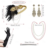 olcso Kiegészítők és még sok más-1920-as évek A nagy Gatsby Felszerelések Flapper fejpánt A nagy Gatsby Esküvői Vendég Gallér nélküli Női Mindszentek napja Farsang Álarcos mulatság Parti Álarcos mulatság Esküvői fogadás Felnőttek
