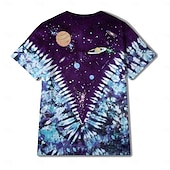 olcso Retro grafika-Hippi mexikói afrikai Póló Tie-Dye póló 3D Csomózott színezés 80-as évek Retro Vintage 1980-as évek 1970-es évek Kompatibilitás Férfi Felnőttek Álarcos mulatság 3D nyomtatás Alkalmi / Napi