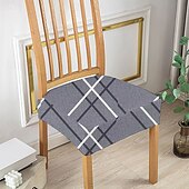 levne Potah na jídelní židli-potah sedáku kuchyňské židle polyesterové potahy s geometrickým potiskem