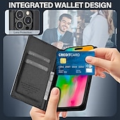 levne Pouzdra pro iPhone-telefon Carcasă Pro iPhone 16 Pro Max Plus iPhone 15 Pro Max Plus iPhone 14 13 12 11 Pro Max Plus Mini SE Zadní kryt Pouzdro na peněženku se stojánkem Slot pro kartu Nárazuvzdorné Retro TPU PU kůže
