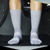baratos Meias de Ciclismo-Homens Meias Meias de compressão Meias de bicicleta Meias Esportivas Acampar e Caminhar Exercicio Exterior Ciclismo / Moto Moto / Ciclismo Anti-Escorregar Manter Quente Anti-Derrapagem 1 par Inverno
