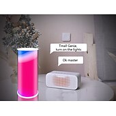 זול אורות חכמות-מנורת שולחן חכמה LED עם Alexa קישורית Tuya WiFi - שינוי צבע אורה ניידת נשלטת באפליקציה אור לילי קטן לקישוט הבית