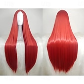 cheap Party Wigs-Black Wigs for Women The Addams Family Wig Long Black Wig Cosplay Wig Synthetic Wig Cosplay Wig Long Azure Light Brown Lake Blue Blonde Pink Synthetic Hair 34 Inch Women&#039;S Halloween Wigs