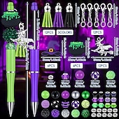 baratos Event &amp; Party Supplies-conjunto de caneta esferográfica com contas para presente de formatura de professor aluno, festa de halloween com fechos de lagosta