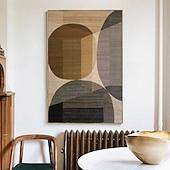 billiga Stilleben-abstrakt oljemålning handmålad beige brun och grön målning handgjord brun wabi sabi konstverk oljemålning handmålad texturerad oljemålning beige oljemålning abstrakt canvaskonst modern inredning