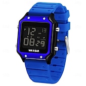 abordables Relojes digitales-Reloj electrónico de moda para hombre Sanda 2174, reloj despertador multifuncional deportivo resistente al agua 2024, reloj electrónico LED para hombre