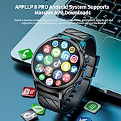 Χαμηλού Κόστους Smartwatch-LOKMAT APPLLP 8 PRO Εξυπνο ρολόι 1.85 inch Smart Phone Watch 4G LTE 3G 4G Bluetooth Βηματόμετρο Υπενθύμιση Κλήσης Παρακολούθηση Ύπνου Συμβατό με Μηδενικό Γυναικεία Άντρες GPS Κλήσεις Hands-Free