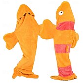 olcso párok halloween jelmezei-Párok Cápas Némó Csoport Családi Jelmezek Narancs Királyok Napja Unisex Vicces Jelmez Party Otthon Karnevál Könnyű Halloween Jelmezek Gyerekeknek Felnőtteknek