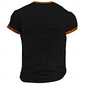 billige Ghost&amp;amp;Skull-Herre Gresskar BOO T skjorte Kortermet T skjorte 3D-utskrift Halv glidelås Skjorte Retro / vintage Gate Avslappet Daglig Svart Sommer Vår Klær S M L XL XXL XXXL