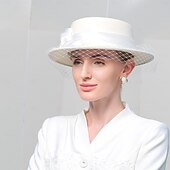 billige Festhatter-Hatter 100% Ull Bowlerhatter Solhatt Bryllup Aftenselskap Elegant Bryllup Med Kasket Tvinning Hodeplagg Hodeplagg