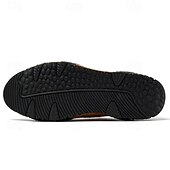 economico Sneakers da uomo-scarpe da esterno da uomo in pelle marrone e rete con suola robusta: traspiranti e comode per l&#039;escursionismo e l&#039;abbigliamento casual