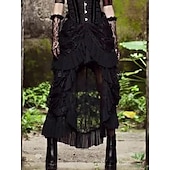 levne Spodní části-Punk a gotika Steampunk Sukně Krajka Pevná barva Dámské Fantazie Steampunk předvečer Všech svatých Karneval Večírek Dospělé Sukně