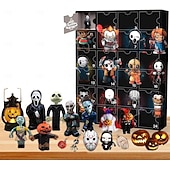 preiswerte Halloween Hängende &amp; Tischdekorationen-Halloween-Horrorfilm-Adventskalender 2025 enthält 24 Weihnachtsgeschenke, Weihnachts-Horrorfiguren-Countdown-Kalender mit Überraschungsspielzeug, Sammelfiguren-Geschenke für Kinder