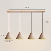 economico Luci Isola cucina-lampada a sospensione a led bianco caldo 1/2/3/4 luci postmoderna moderna nordica illuminazione a sospensione in metallo semplice paralume affusolato ristorante lampada a sospensione per isola cucina