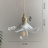 abordables Luces de isla-Lámpara colgante LED de 1/2/3 luces, lámpara colgante de vidrio vintage, candelabros ajustables en altura, ambiente sencillo, adecuado para pasillos de dormitorio, cafetería, loft, 85-265v