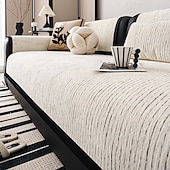 abordables Housse de canapé-housse de canapé en chenille toutes saisons - tissu doux et durable pour un confort toute l&#039;année - design élégant qui met en valeur n&#039;importe quel espace de vie - protège votre canapé des