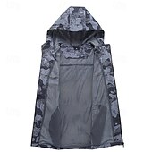 preiswerte Fleece &amp; 3 in 1 Jacken-Herren Soft Shell Jacke Wanderjacke Draussen Tarnfarben Sonnenschutz Windundurchlässig Schnelltrocknend Jacke Kapuzenshirt Voller Reißverschluss Reisen Marinenblau Blau Grau