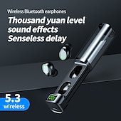 tanie Słuchawki telefoniczne i biznesowe-QB60 Zestaw słuchawkowy do prowadzenia telefonu bez użycia rąk Douszny Bluetooth 5.3 Głęboki bas Automatyczne parowanie na Apple Samsung Huawei Xiaomi MI Trening w siłowni Kemping i turystyka Trekking
