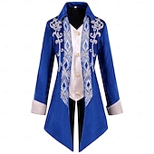 お買い得  アウター-ヴィンテージ パンク＆ゴシック 18世紀 コート コスプレ衣装 タキシード バンパイヤ 紳士 刺繍 仮装 男性用 王立 スチームパンク ハロウィーン カーニバル マスカレード 性能 ルネッサンスフェア LARP 成人 タキシード オールシーズン