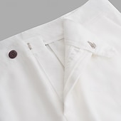 economico Sottile-Per uomo Pantaloni Pantaloni Eleganti Pantaloni casual Pantaloni da Abito Tasca Frontale Gamba Dritta Semplice Comodità Traspirante Lunghezza intera Matrimonio All'aperto Feste Elegante Moda Nero