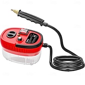 economico elettrodomestici-Pulitore a vapore portatile da 2500 W, macchina per la pulizia a vapore ad alta temperatura e pressione, vaporizzatore portatile con testine a spazzola per la decorazione di auto, cucina, bagno,
