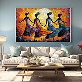 voordelige Schilderijen van mensen-balletdansers olieverfschilderij handgeschilderd canvas kunst sierlijke metgezellen abstract schilderij van twee vrienden moderne inrichting handgemaakte minimalistische kunstwerk olieverfschilderij